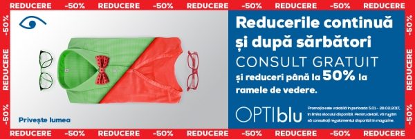 OPTIblu – Consult gratuit si reduceri de pana la 50% la ramele de vedere