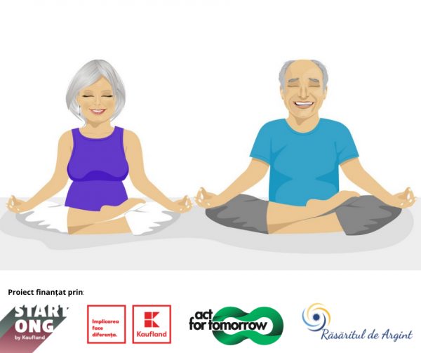 200 de seniori înscriși în programul de yoga GO YOGA 55+ 