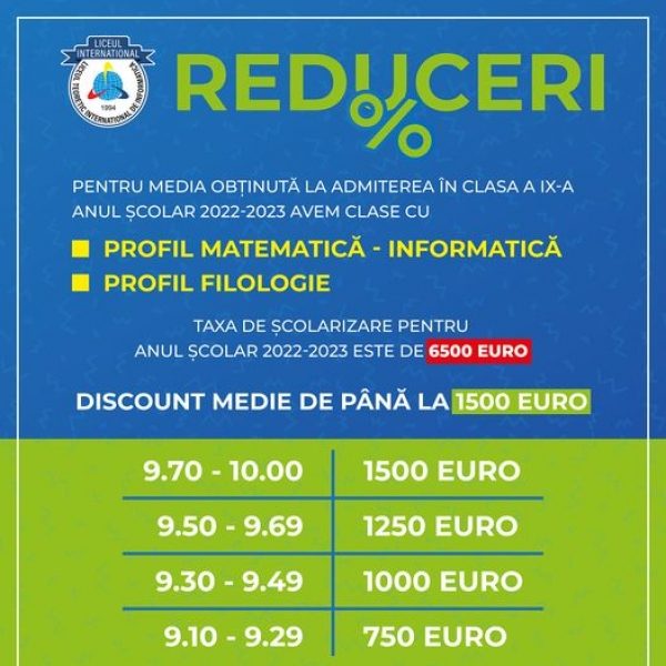 S-a dat startul inscrierii in clasa a IX-a