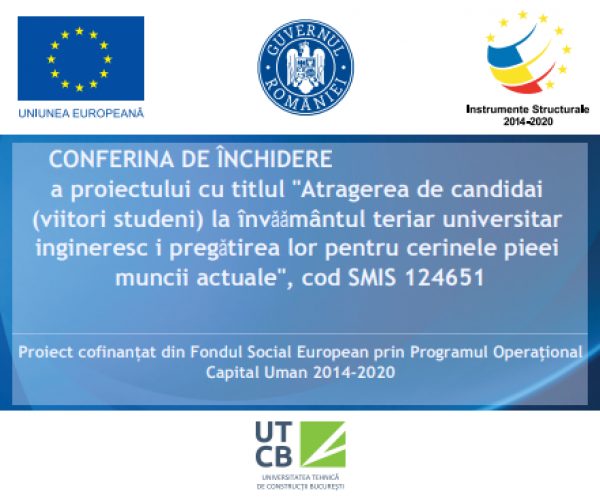 CONFERINȚA DE ÎNCHIDERE A PROIECTULUI POCU 124651