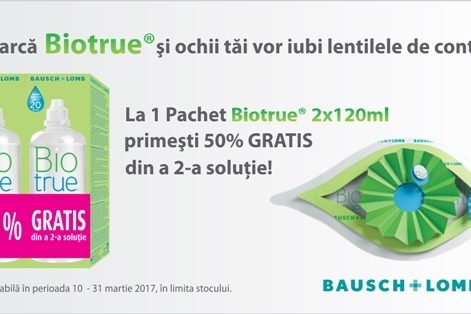 Incearca BIOtrue si ochii tai vor iubi lentilele de contact!