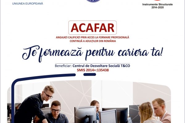 Proiectul ACAFAR te formează pentru cariera ta!  Cursuri de formare profesională pentru angajații din regiunea Nord-Est