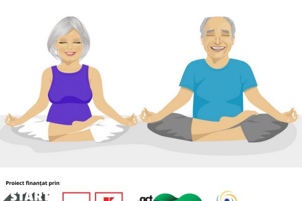200 de seniori înscriși în programul de yoga GO YOGA 55+ 