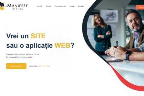 Manifest Media ofera de 20 de ani servicii de creare site, dezvoltare web, aplicatii si platforme online